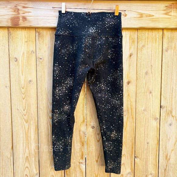Beyond Yoga Spacedye Foil‎ Galaxy Print High Waisted Midi Leggings Size Medium - Picture 5 of 14